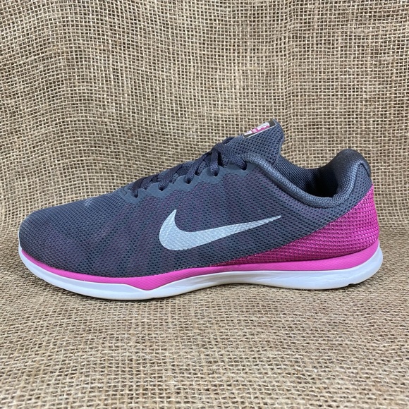 Nike Running Shoe training in season Dark Gray Pink Women's Size 10 - Picture 2 of 10